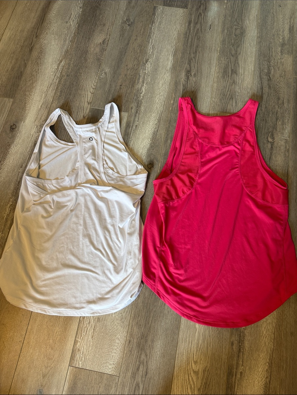 2 Hyba Athletic Tops- White and Hot Pink: Size M - Picture 2 of 5